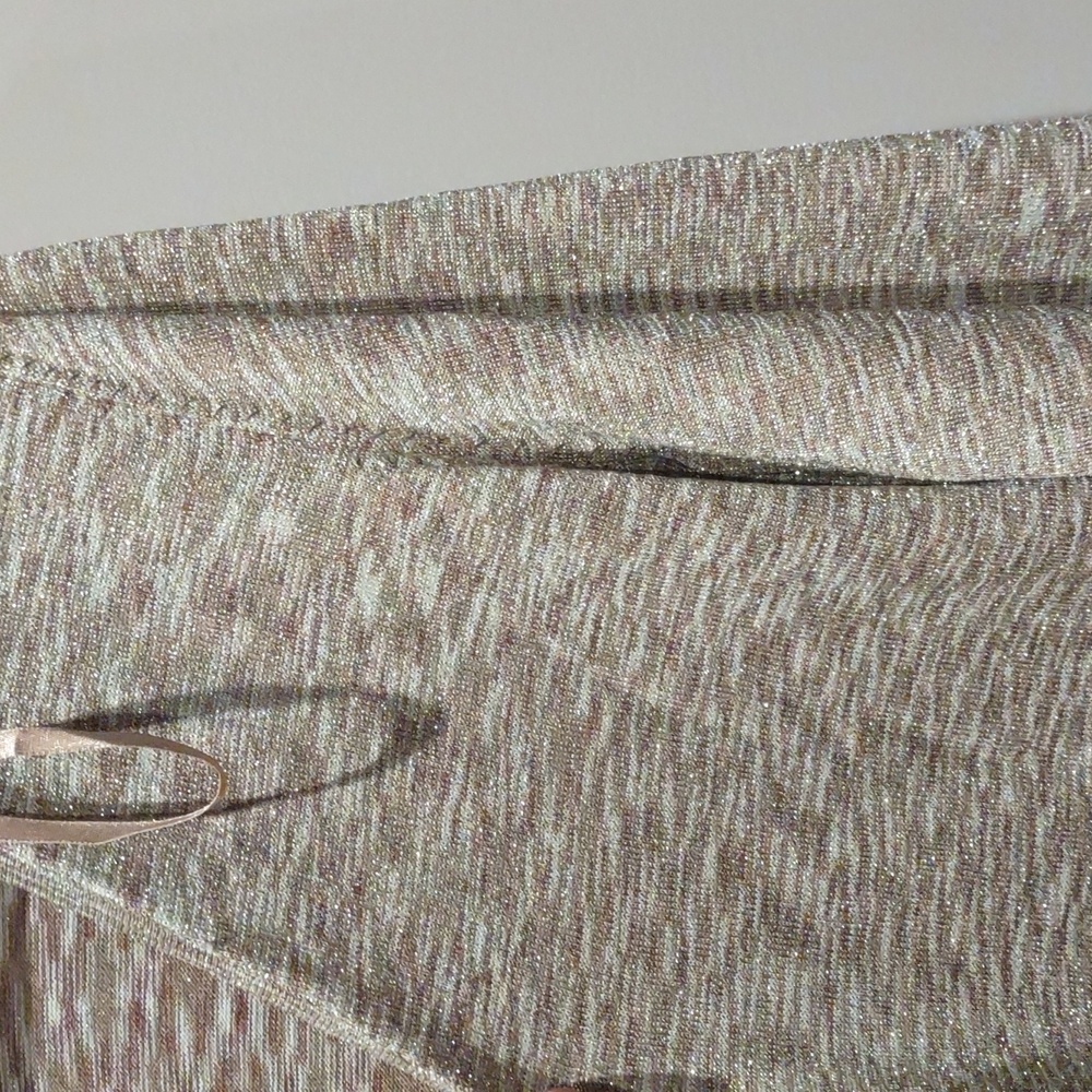 Gold With Shimmer Open Front Sweater Size Large - Picture 3 of 6